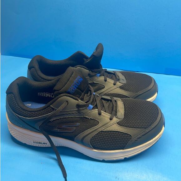 SKECHERS Go Run Air Cooled Goga Mat Men Athletic Shoes Charcoal Blue Size 11.5 - Picture 10 of 10